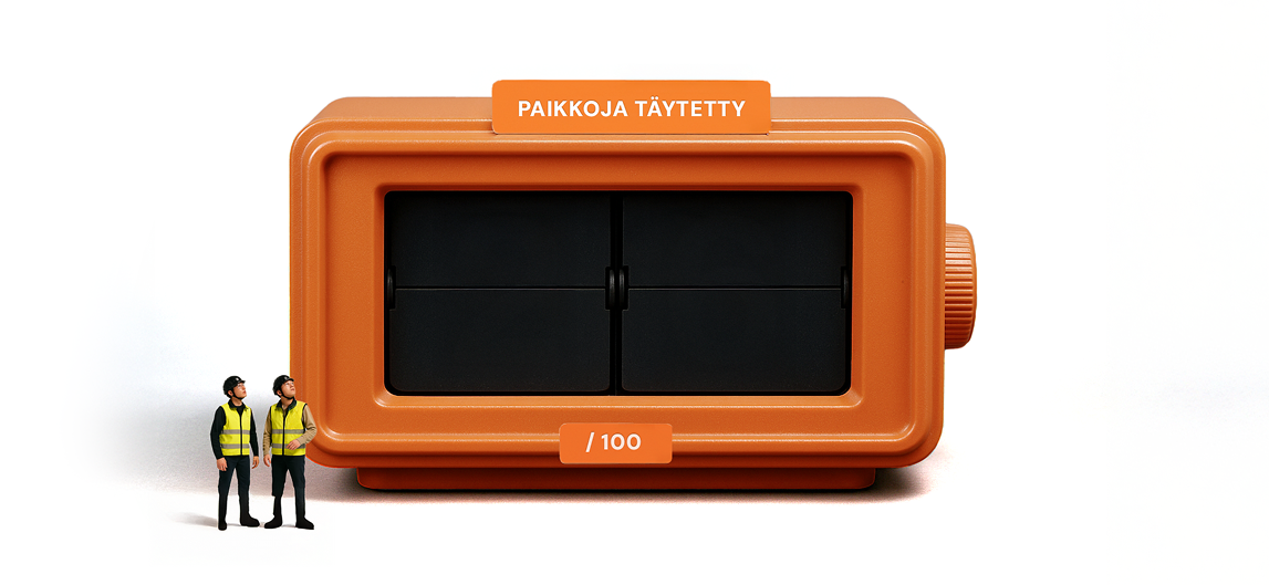 Paikkoja täytetty laskuri